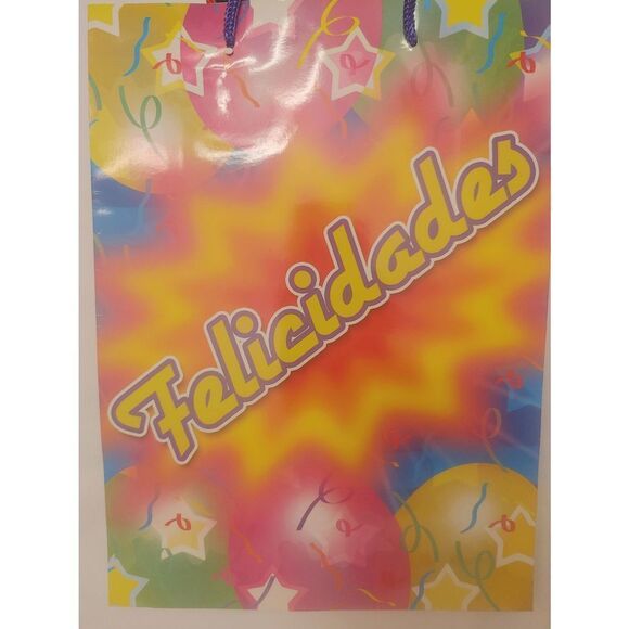 Any 20/$12 "Felicidades" Birthday Multicolor Balloons Party Gift Bag - Picture 1 of 1